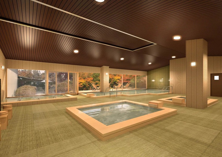 Yukai Resort Premium Seiunkaku Awara onsen bồn tắm trong nhà