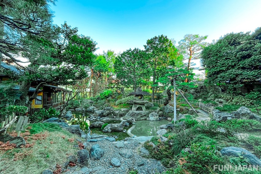 割烹旅館二葉 回遊式日本庭園 忠七めし