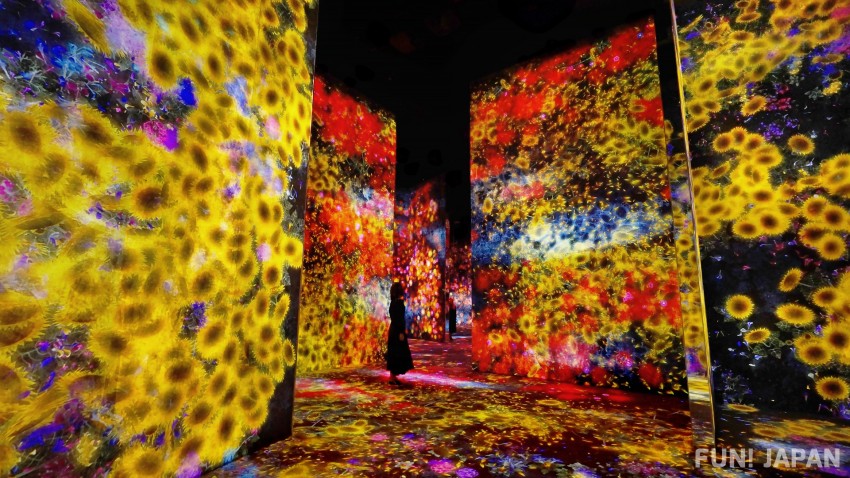 Epson teamLab Borderless Flowers and People, Cannot be Controlled but Live Together – A Whole Year per Hour