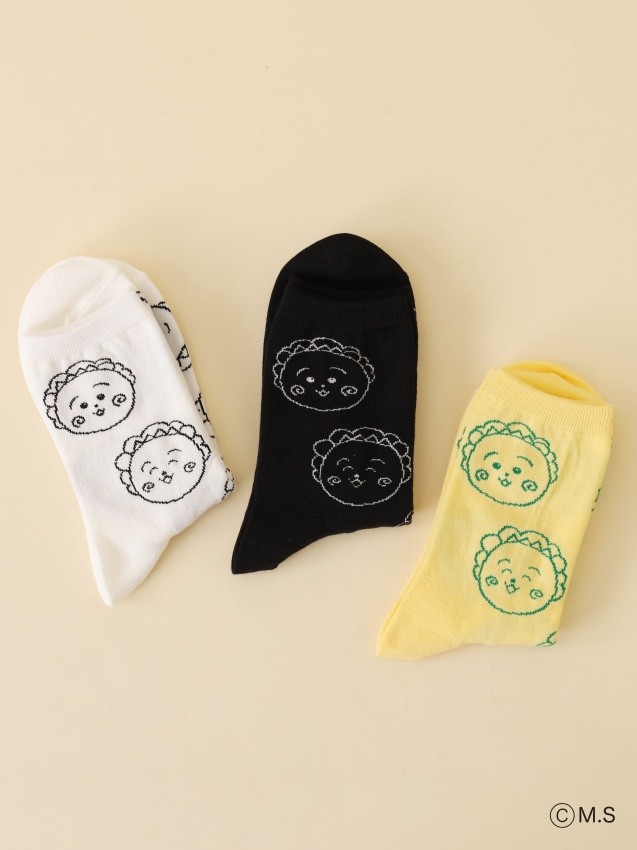Kojikoji socks face pattern 3 colors