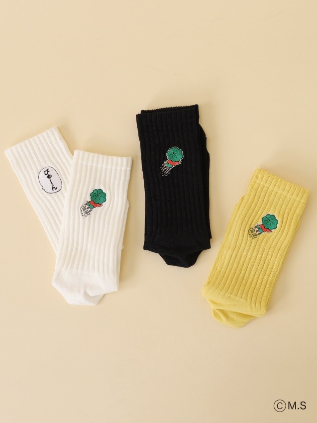 Kojikoji socks embroidery 3 colors