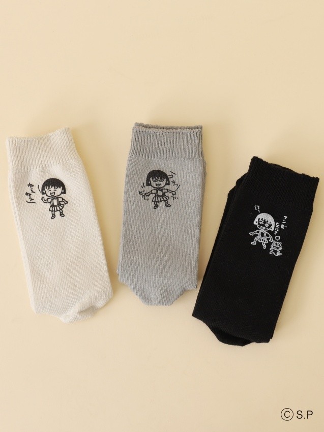 Chibi Maruko-chan Socks Nasen 3 colors