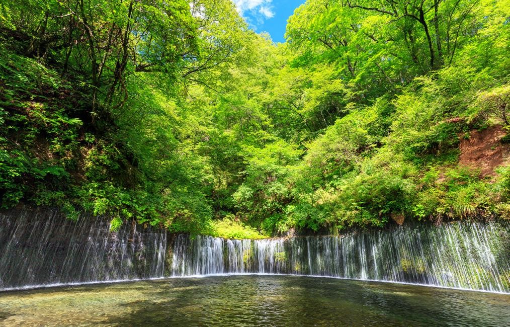 Prefektur Nagano Karuizawa Air Terjun Shiraito