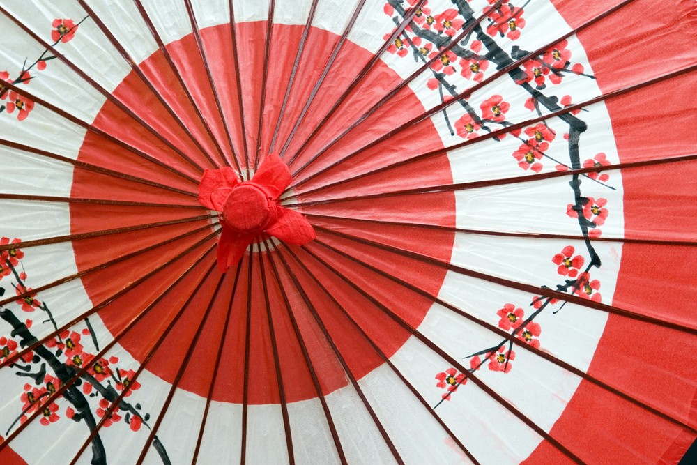 A Japanese umbrella made of washi