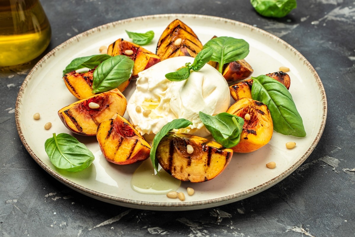 Delicious way to eat Peach Caprese